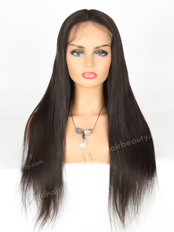 In Stock Indian Remy Hair 22" Straight Natural Color 5"×5" HD Lace Closure Wig CW-01019